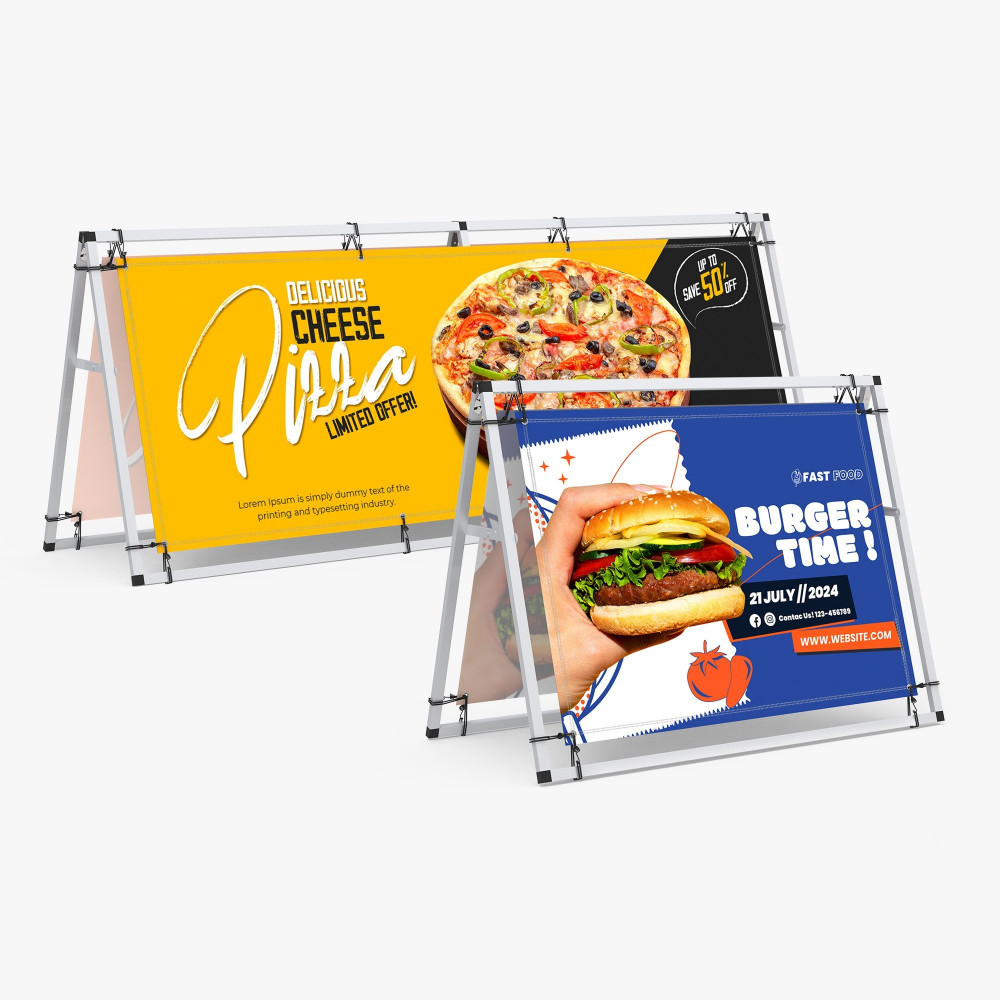 [INK-AFR-001a] Banner A-Frame - 4ft