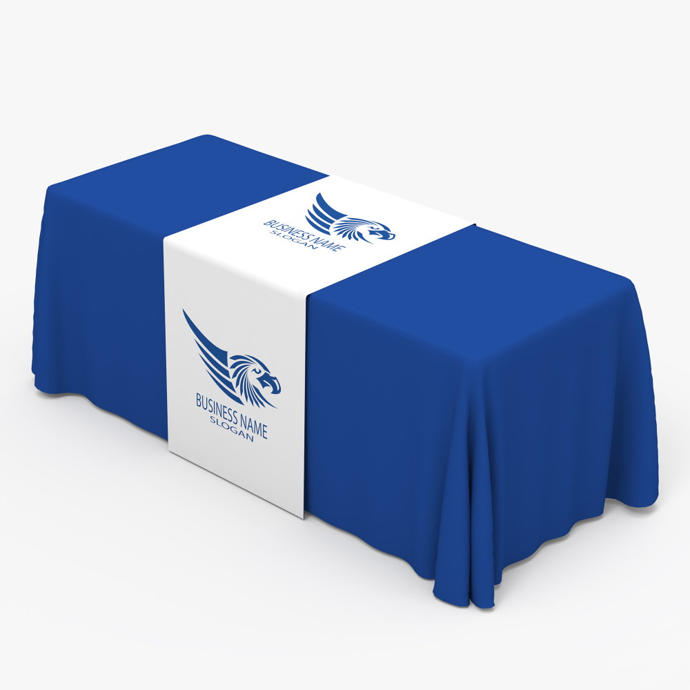 [INK-TBL-006b] Table Runner + Solid Color Throw Combo