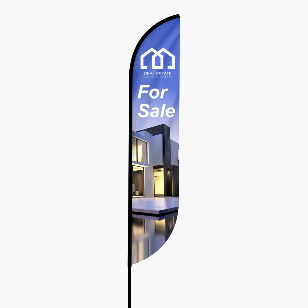 [INK-FLG-002a] Feather Convex Flag - Small 9ft