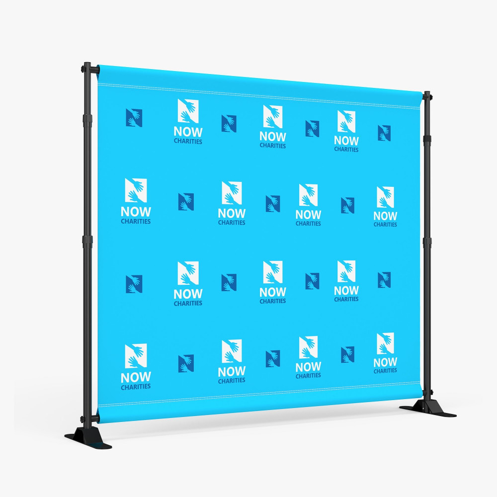 [INK-DSP-006-8x8] Step and Repeat Backdrop - 10'W x 8'H (Graphic + Frame) (8'Wx8'H)
